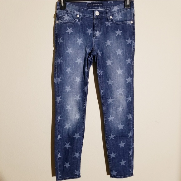 Rock & Republic Denim - Rock & Republic Star Print Jeans